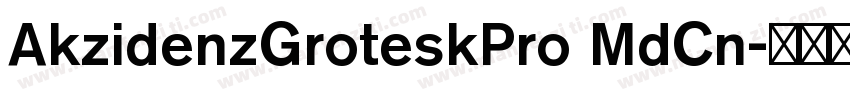 AkzidenzGroteskPro MdCn字体转换